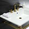 Fauceture KVPB31227W87 Dreyfuss 31" Console Sink W/SS Leg (8", 3 Hole), Wht/Brass KVPB31227W87 - alternate 6
